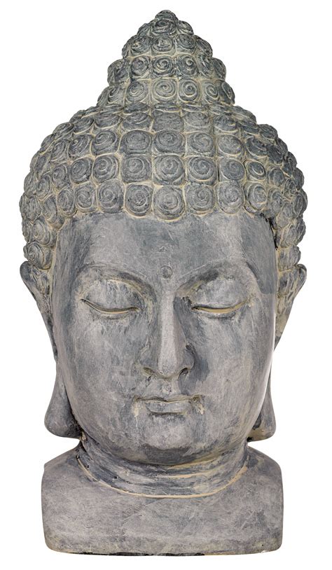 John Timberland Meditating Buddha Head Statue Sculpture Zen Asian