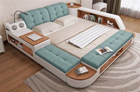 Secha Multifunctional Smart Bed Ultimate Bed King Cream Fabric Right Hand Facing Layout Artofit