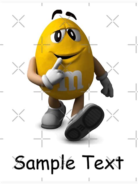 Sample Text Yellow Mandm Poster By Browndangerf Redbubble