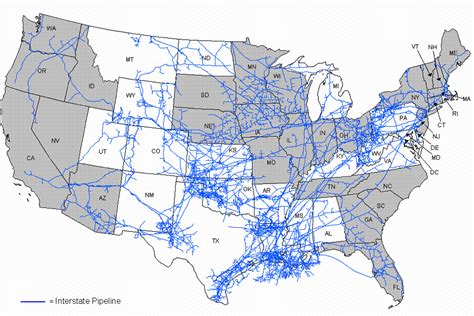 Map Of Underground Pipelines In Usa State Coastal Towns Map