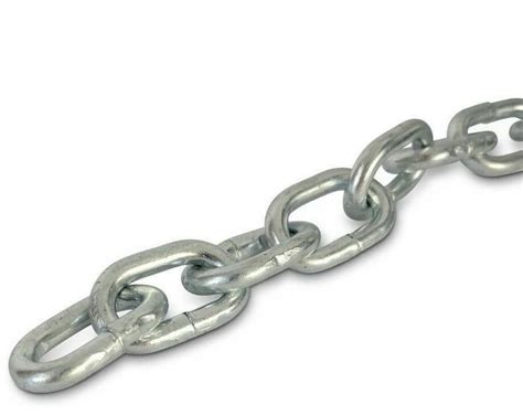 Bzp Chain Strong Heavy Duty Steel Chain Bright Zinc Plated Side Welded