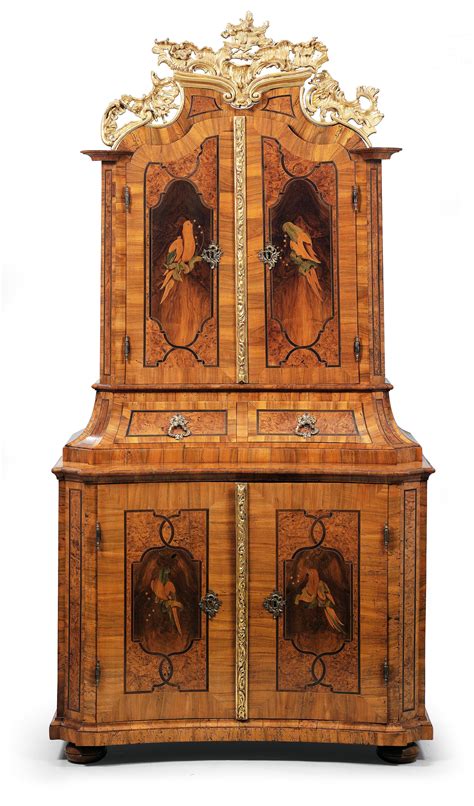 Splendid Baroque Cabinet Austria Circa 1750 A Cabinet A Trois Corps