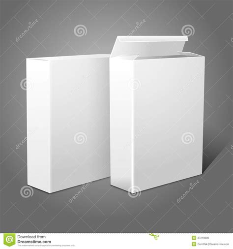 Two Realistic White Blank Paper Packages For Stock Vector
