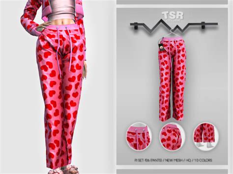 Pj Set 106 Pants By Busra Tr From Tsr • Sims 4 Downloads