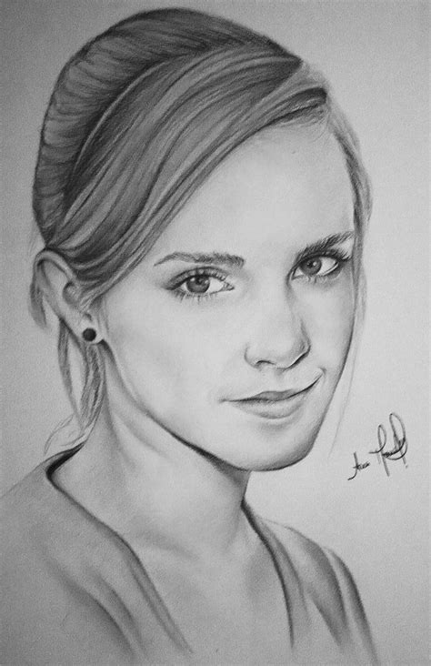 Emma Watson Pencil Portrait Zeichnungen