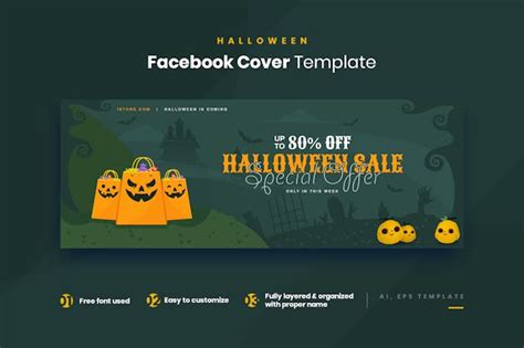 Halloween Facebook Cover And Banner Template Design Template Place