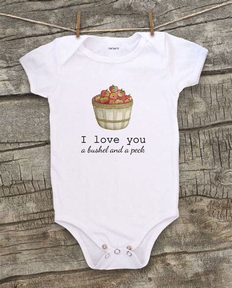 Adorable I Love You A Bushel And A Peck Bodysuit By Watercolorzoo