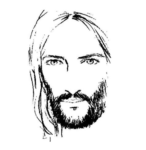 Pencil Of Jesus Face Coloring Pages