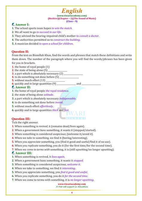 Ncert Solutions For Class 9 English Beehive Chapter 2 In Pdf 2022 23