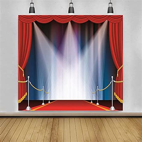 Laeacco Vinyl 8x8ft Photography Background Huge Swanky Red Curtain