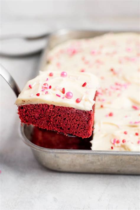 Red Velvet Sheet Cake Recipe Food Fanatic