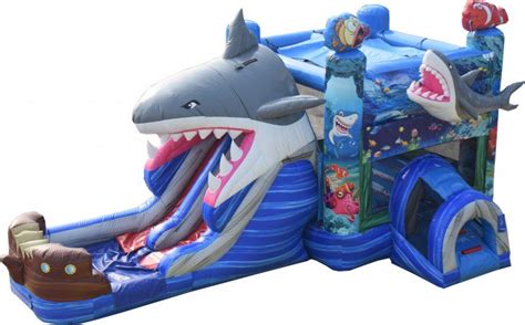 Shark Attack Bounce House W Slide Wetdry Jubilee Party Rentals Ben