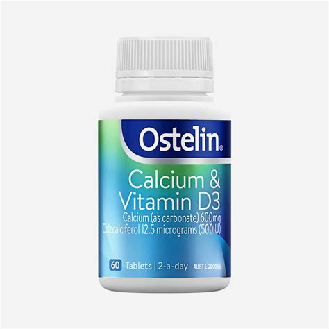We absorb most of our calcium through a eat a diet rich in calcium and vitamin d throughout your life. Ostelin Calcium And Vitamins D3 Chewable 60 Tablets
