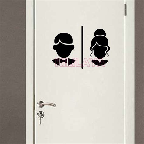 Stickers Men And Women Toilet Wc Sign Door Vinyl Wall Sticker Paper