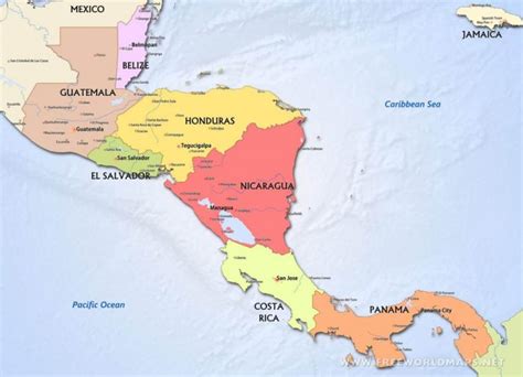 Sample Maps For Central America Colored Mapa De Centroamerica Porn