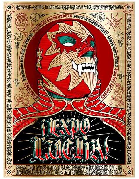 Official Palehorse Portfolio Expo Lucha Screen Printed Event Poster