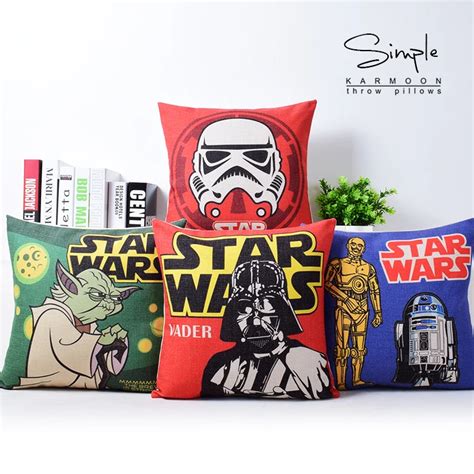 Star Wars Pillow Cover Classic Nostalgic Poster Animation