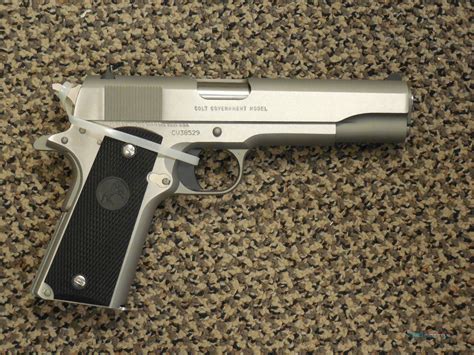 Colt 1911 Stainless Government Model 45 Acp For Sale