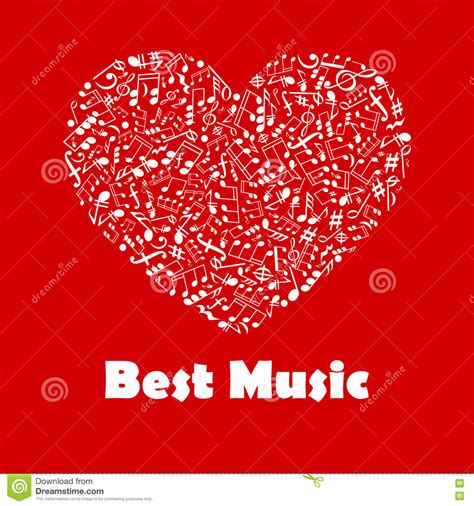 The best eps of all time. Best Music Poster With Heart Shape Musical Notes Stock Vector - Illustration of disco, event ...