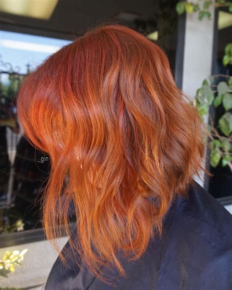 Copper Red Orange Hair Color Copper Orange Hair Hair Color Orange Copper Red Balayage Hair