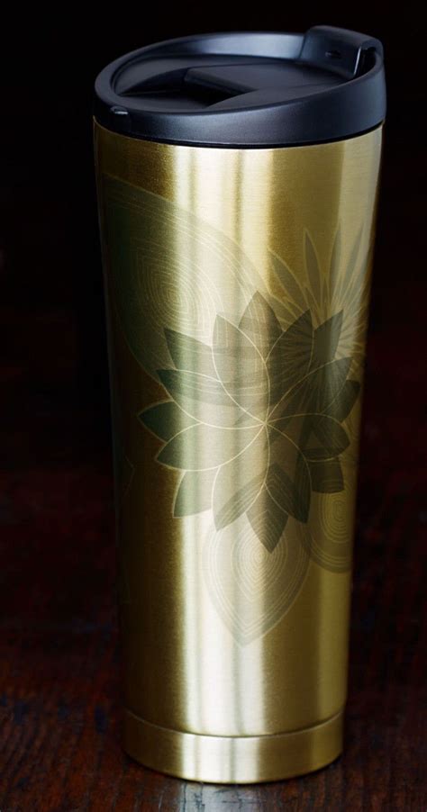 Condition is new with tags. Starbucks Gold Floral Stainless Steel Tumbler, 12 fl oz ...