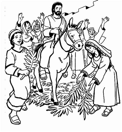 Jesus On Palm Sunday Coloring Page Idih Speed