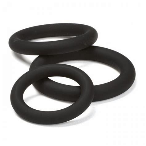 Cloud 9 Pro Sensual Silicone Cock Ring 3 Pack Black On