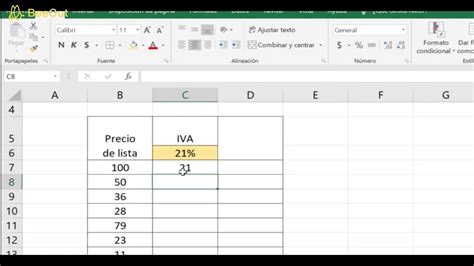 Excel Porcentaje Youtube