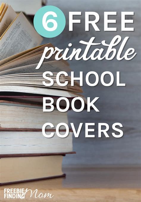 6 Free Printable School Book Covers