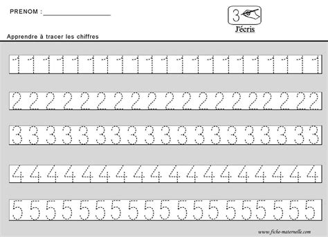 Site Maternelle Apprendre à Tracer Des Chiffres En Moyenne Section