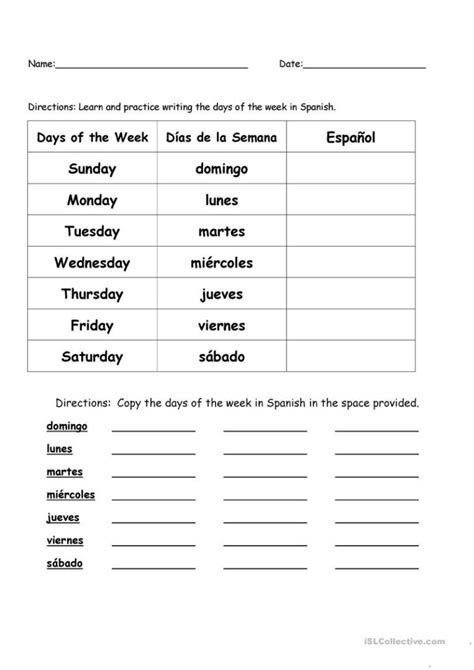 Learning Spanish Worksheets For Adults — Db
