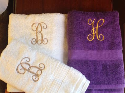 Monogrammed Towels From Monogrammedisbetter Monogram Towels Machine