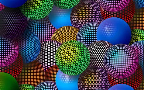Download Best 3d Hd Colorful Balls Wallpaper