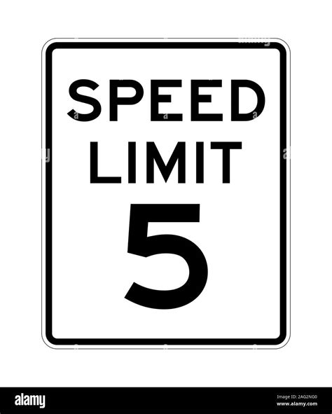 Speed Limit 5 Road Sign In Usa Stock Photo Alamy