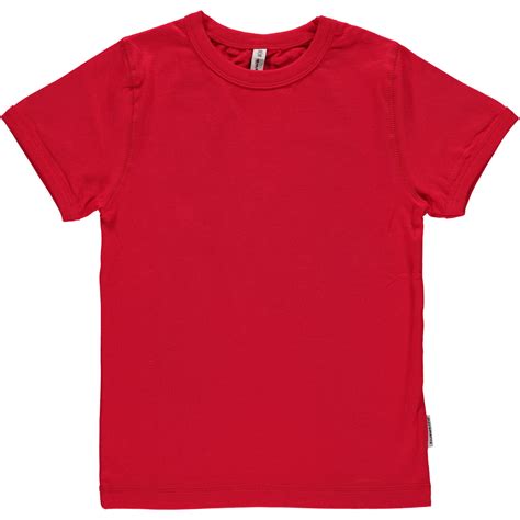 Plain Red Short Sleeve T Shirt By Maxomorra In Organic Cotton 110