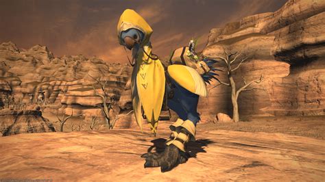 Chocobo Raincoat New Yellow Gatherer Scrip Barding Ffxiv