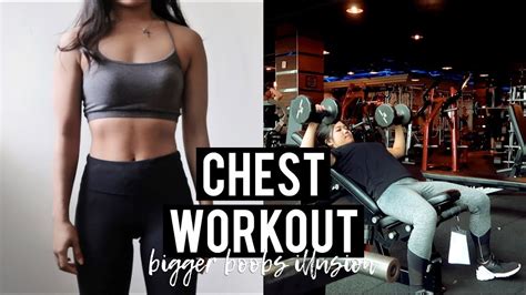 chest workout routine bigger boobs illusion shiely venessa youtube