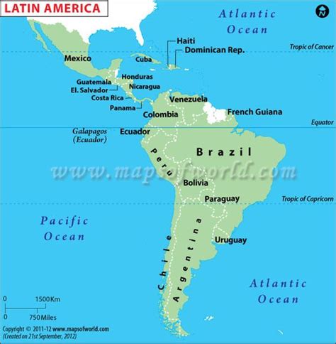 Latin America Map Central America Cuba Costa Rica Dominican Republic