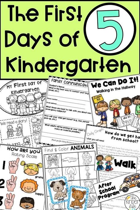 Kindergarten First Week Of School Activities Kindergarten First Week