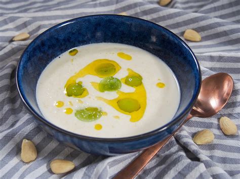 Ajo Blanco Chilled Almond Soup Carolines Cooking
