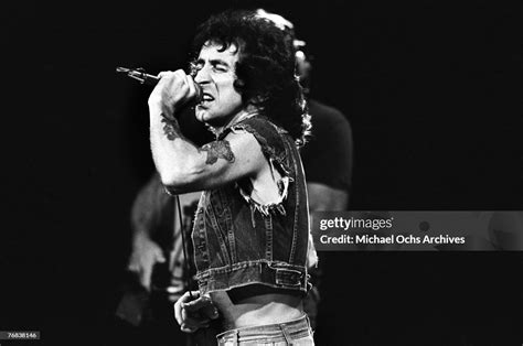 singer bon scott who died in early 1980 belts out a number circa news photo getty images