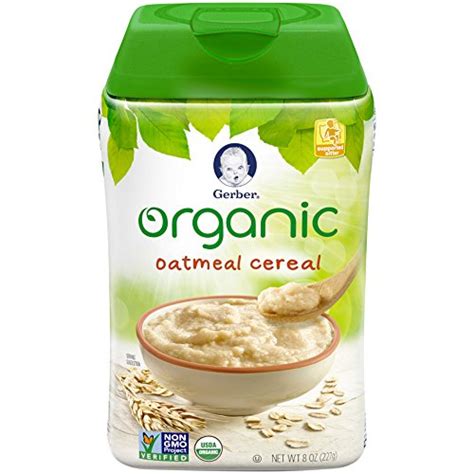 Gerber Baby Cereal Organic Oatmeal 8 Ounce