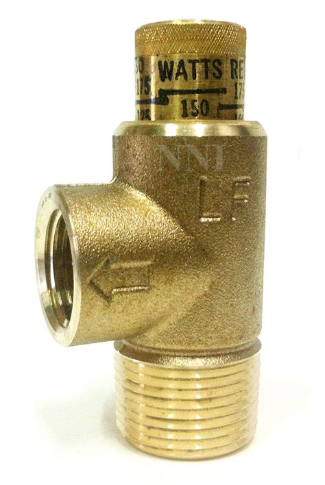 34 Calibrated Pressure Relief Valve 50 175 Psi Lead Free Watts Series