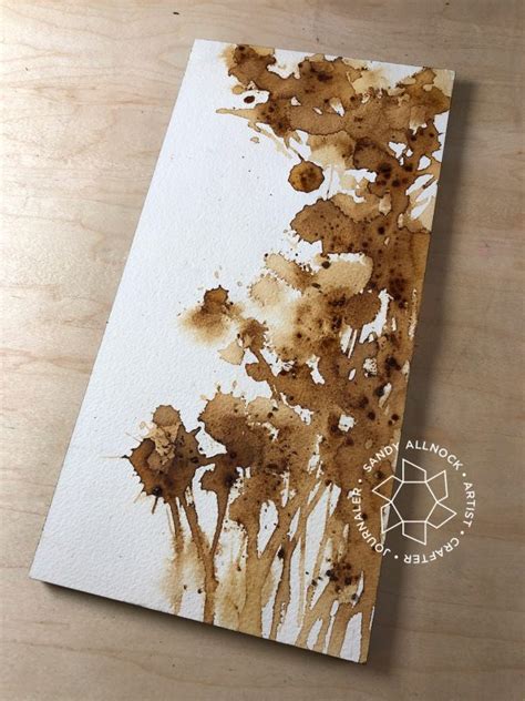 How To Paint Flowers With Coffee And Tea Sandy Allnock Coffee Painting Coffee Art Painting
