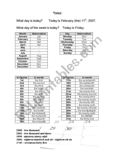 Telling Date And Time Esl Worksheet By Marinagiacon