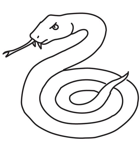 Coloriage Serpent Facile Télécharger Et Imprimer Gratuit Sur