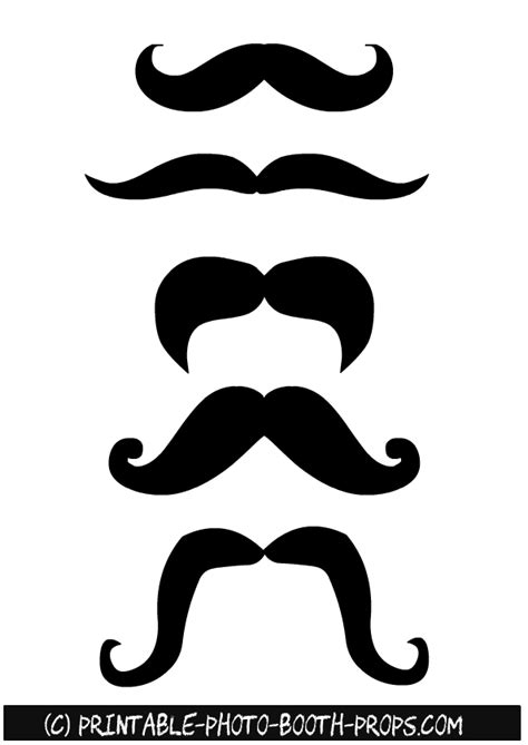 Free Printable Moustaches Photo Booth Props