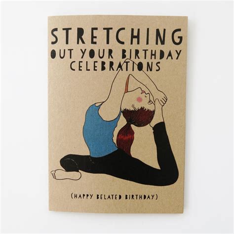 Birthday Yoga Humorous Birthday Card Nz Birthday Cards Natty