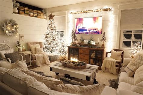 Perfecting The Homefront Cozy Christmas Living Room Night Tour Cozy