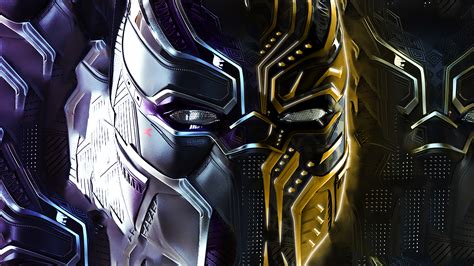 Black Panther And Erik Killmonger Behance Superheroes Wallpapers Hd